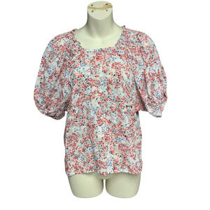 Oddy floral bubble sleeve top size small super cute lightweight